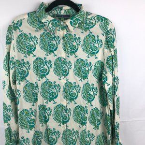 Bombay Paisley Button Up Top